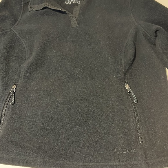 L.L.Bean Womens Black Fleeced Pullover Winter Size XL - Picture 9 of 11